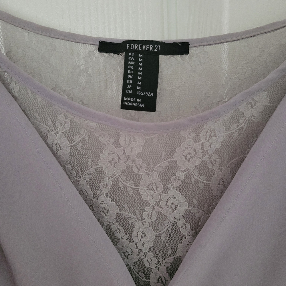 Gray Lace Top - Picture 2 of 3